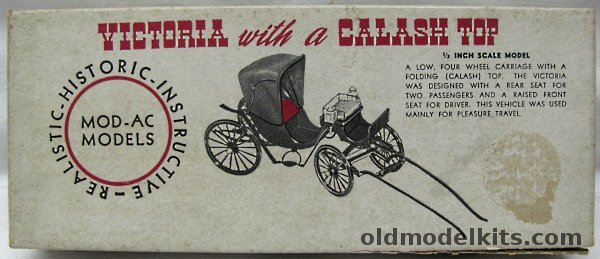 Mod-Ac 1/24 Victoria Horse-Drawn Carriage with a Calash Top, C8411 plastic model kit